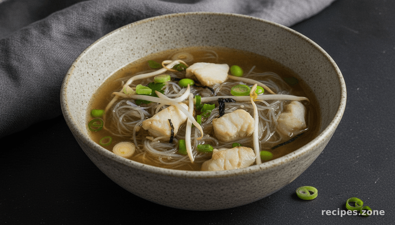 Miso, Fish and Rice Stick Soup