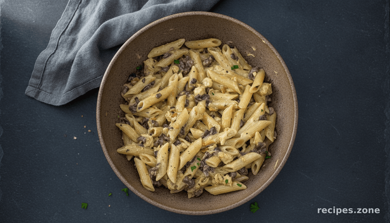 Pasta With Chicken and Mushrooms