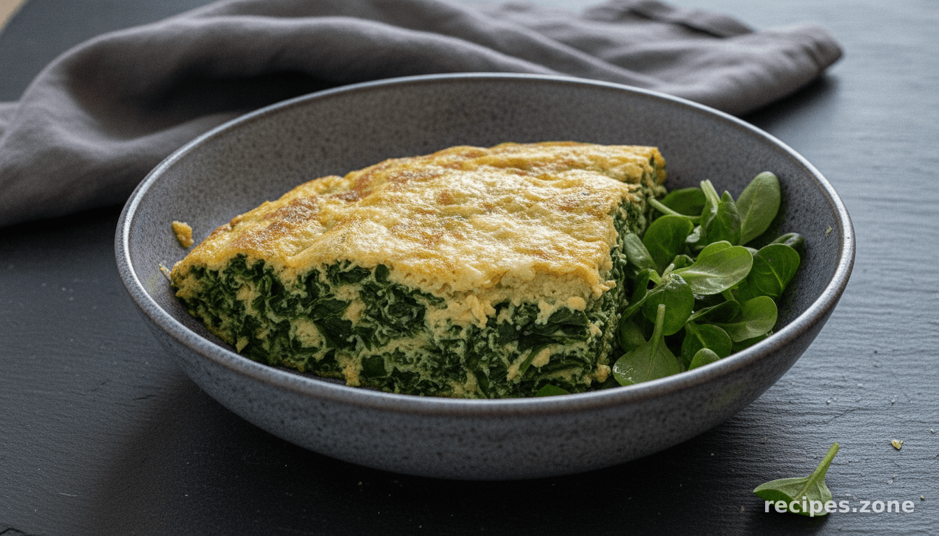 Fluffy frittata with spinach