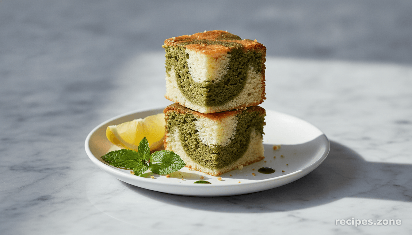 Marbled Green Tea Yogurt Cake