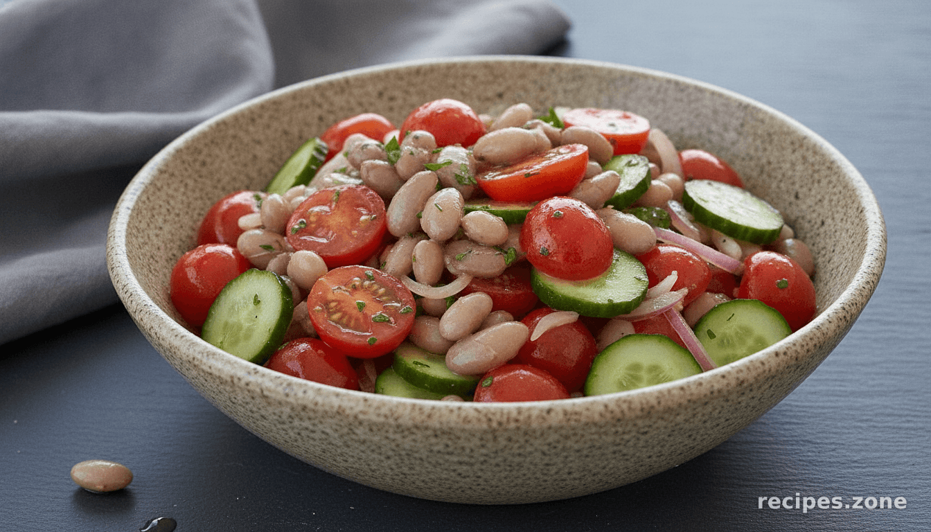 Cranberry Beans, Cherry Tomatoes & Cucumber Salad