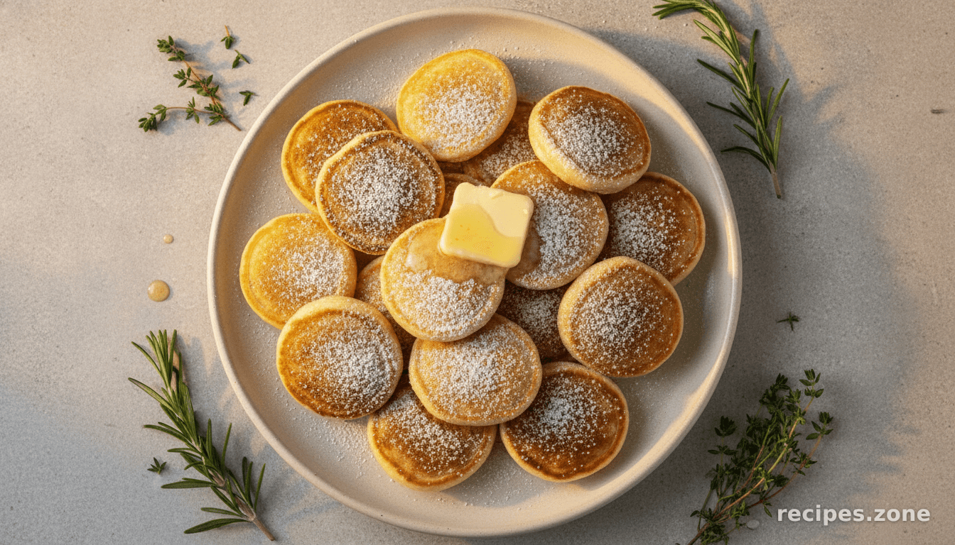 Dutch poffertjes (mini pancakes)