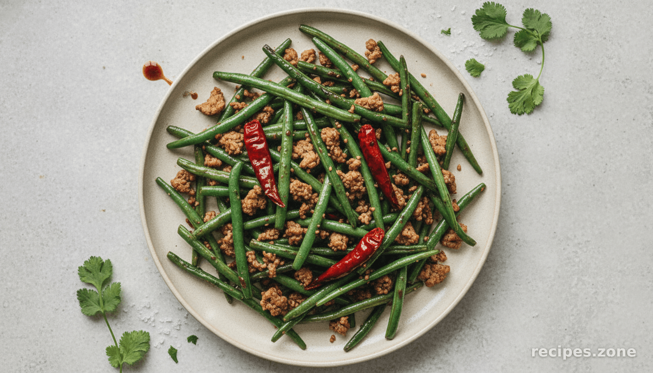 Sichuan Style Stir-Fried Chinese Long Beans