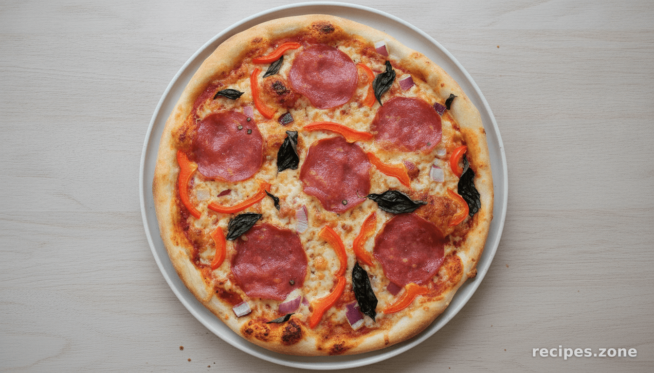 Thin Crust Genoa Salami Pizza