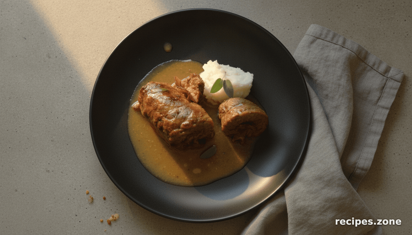 Meat rolls with prosciutto and sage