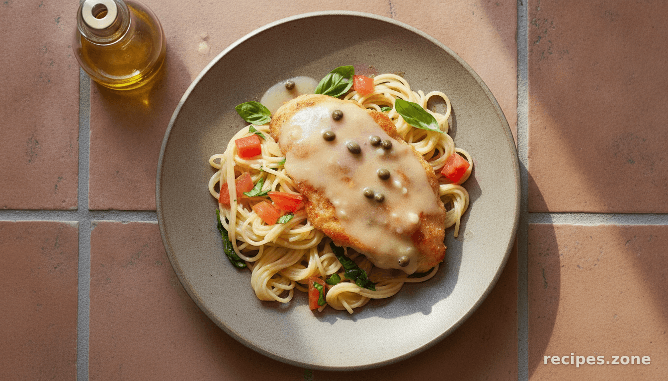 Chicken Piccata With Angel Hair Pasta