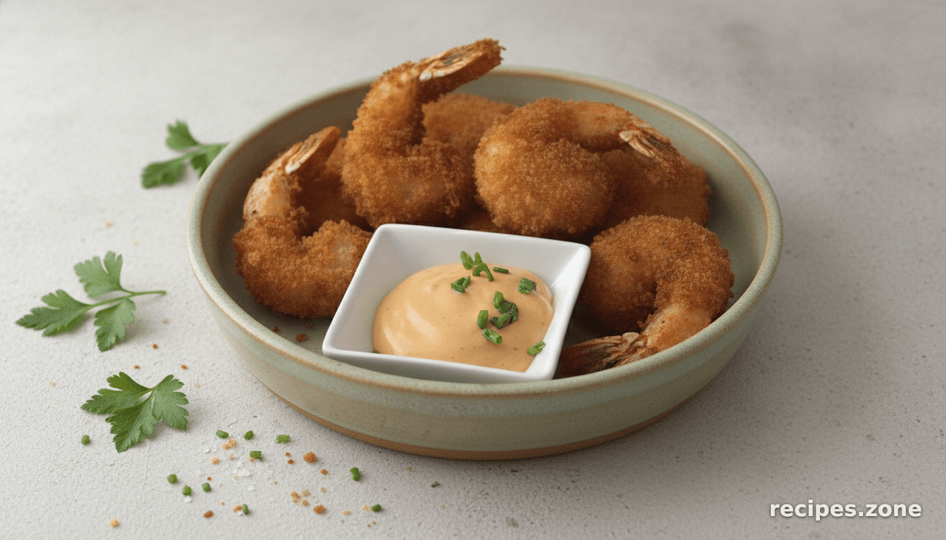 Breaded Shrimp and Spicy Mayo Appetizer