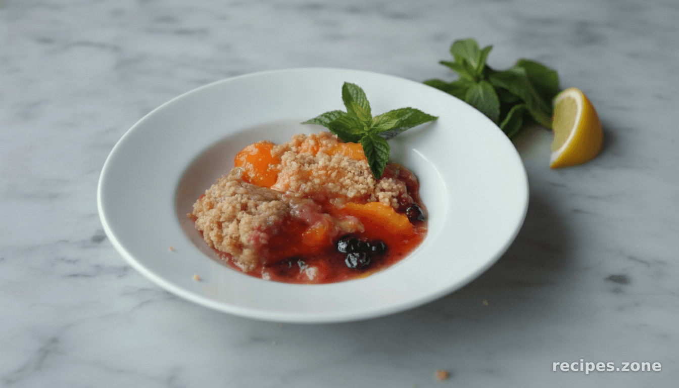 Peach and Blueberry Crisp