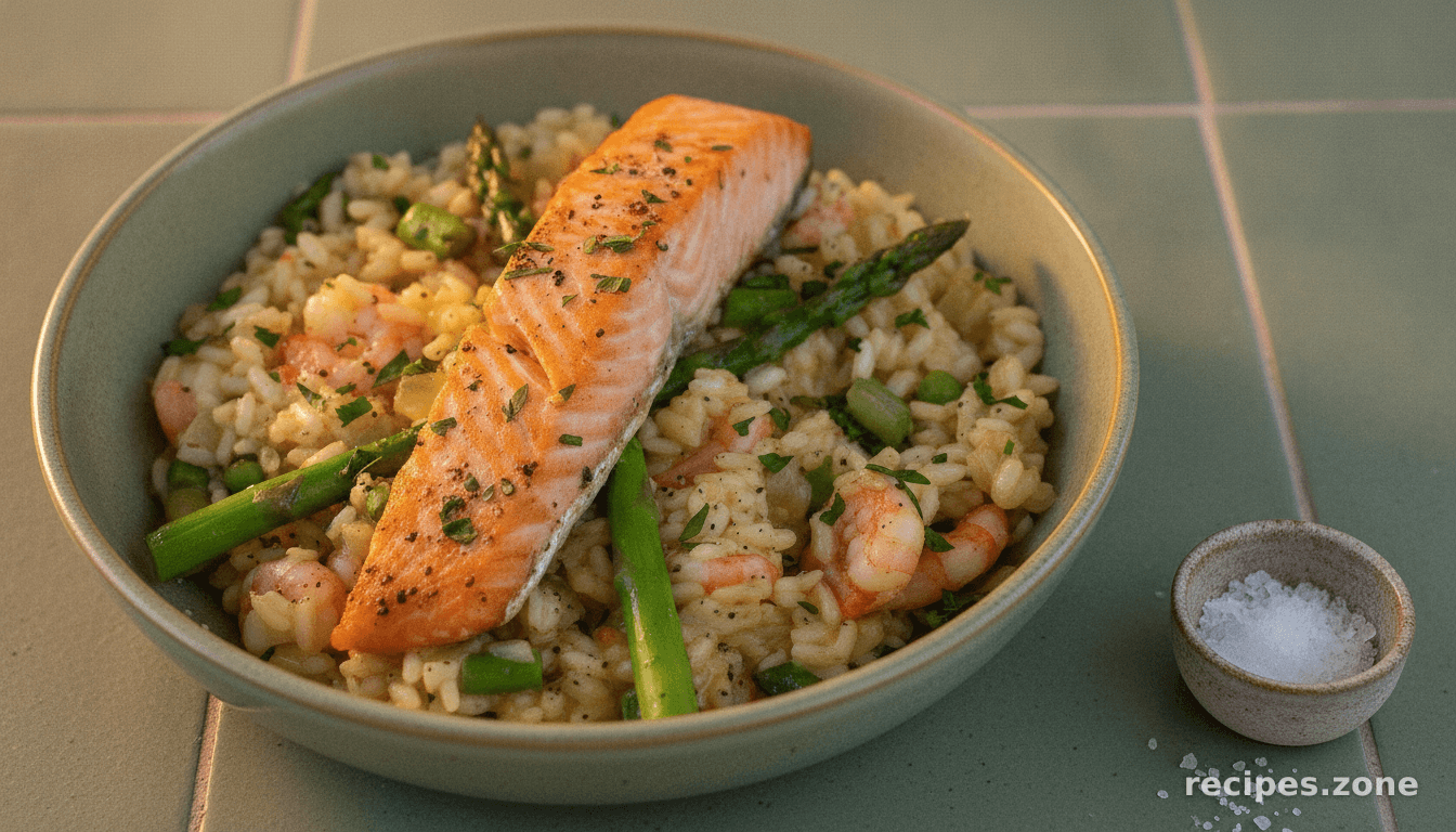 Salmon Prawn Risotto