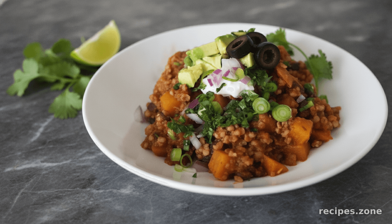Butternut Squash and Black Bean Chili with Bulgar