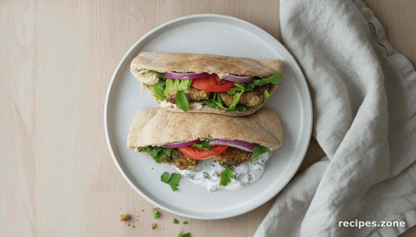 Turkey Kofta Pitas