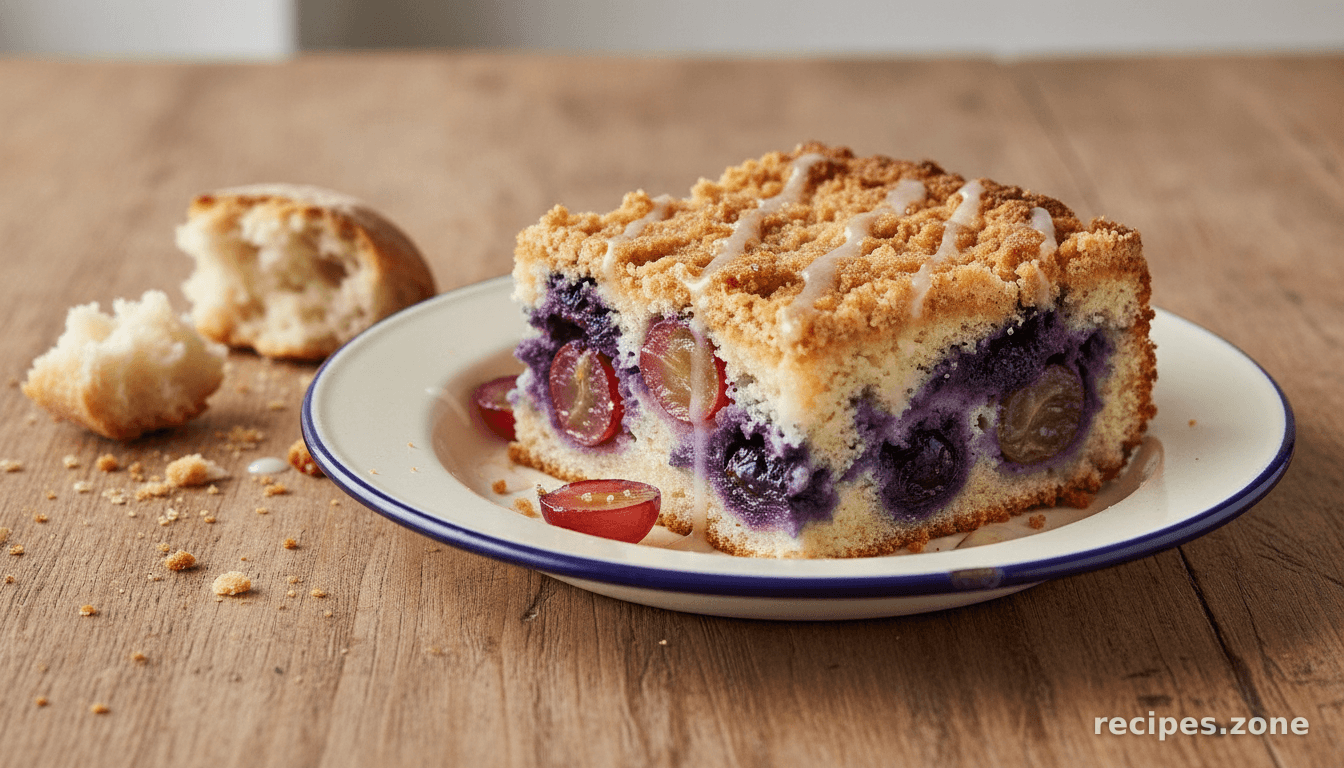 Buttermilk Buckle + Grape + Blueberry + Streusel