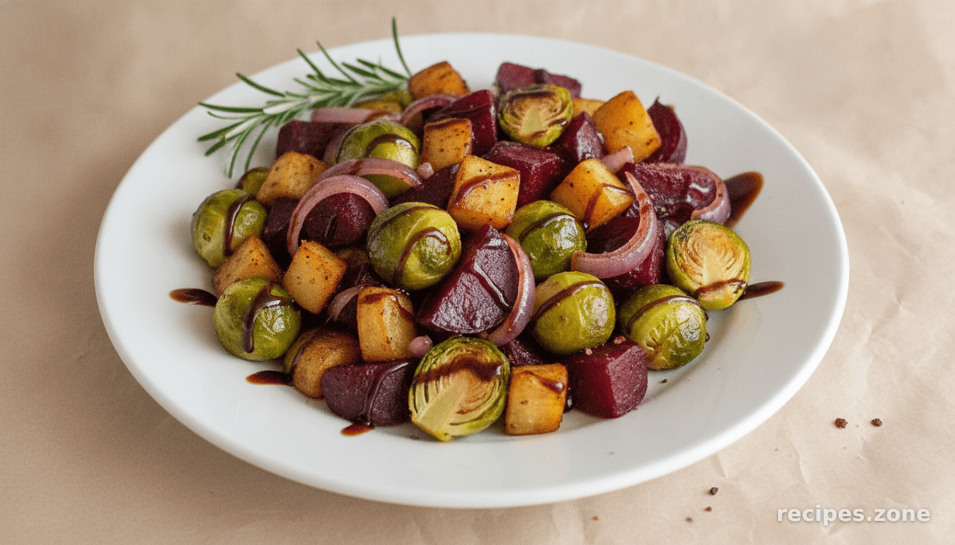 Winter Roasted Vegetables With Balsamic Dressing