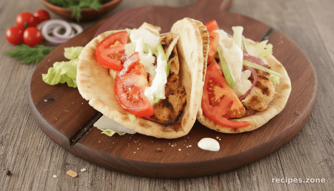 Grilled Chicken Gyros With Tzatziki