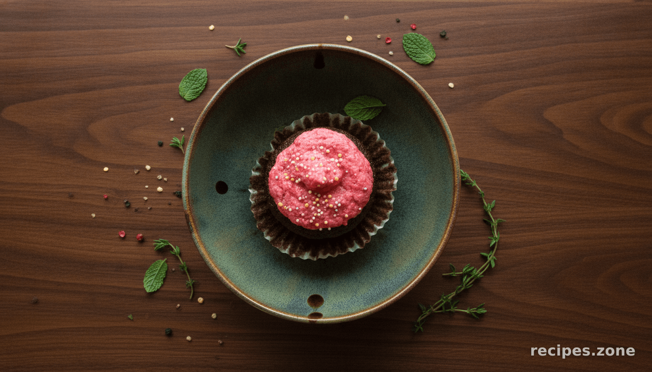 Tipsy chocolate cupcakes with raspberry frosting