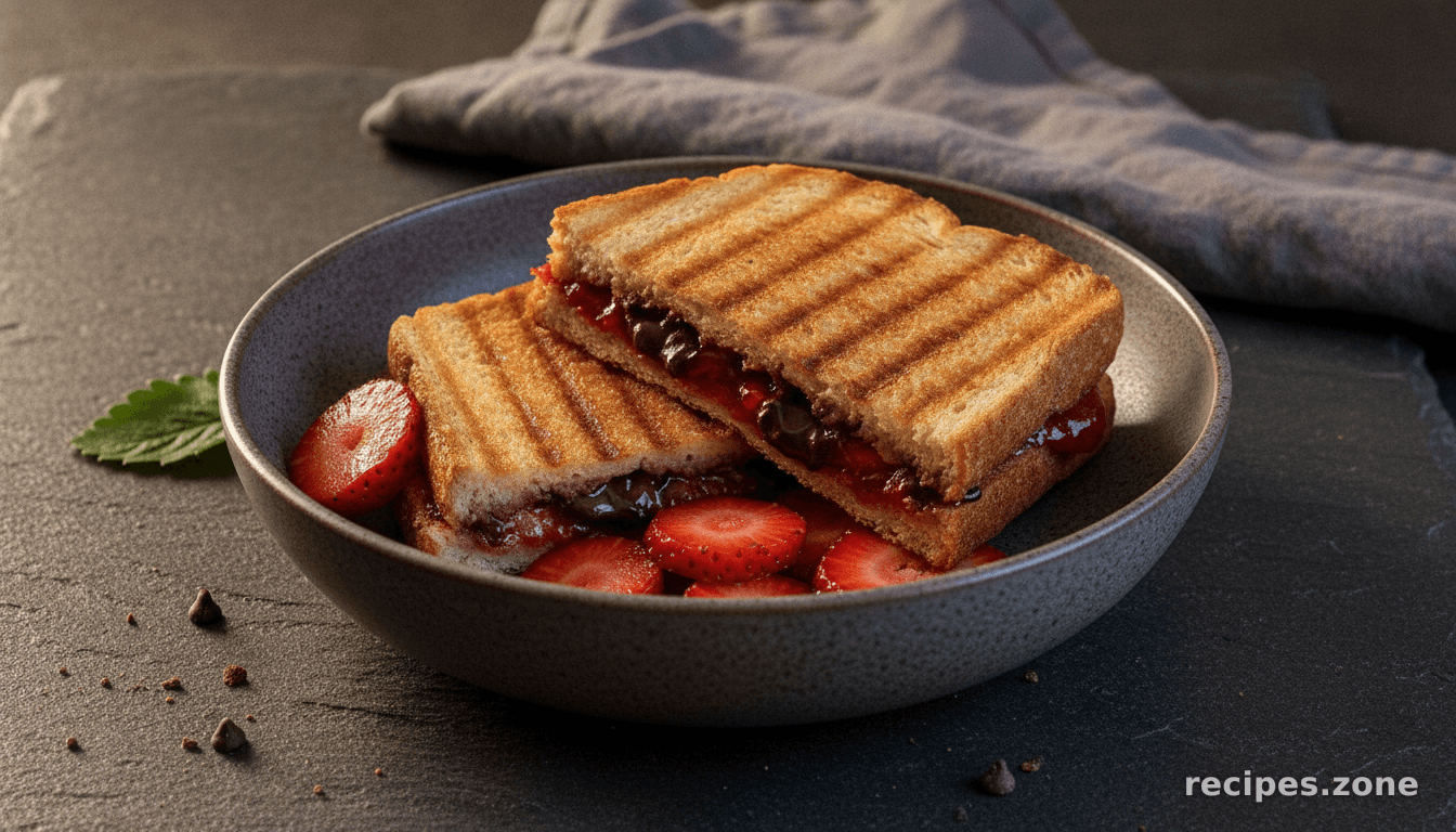 Strawberry and Chocolate Chip Panini