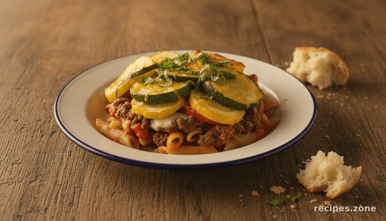 Beef and Vegetable Penne Casserole