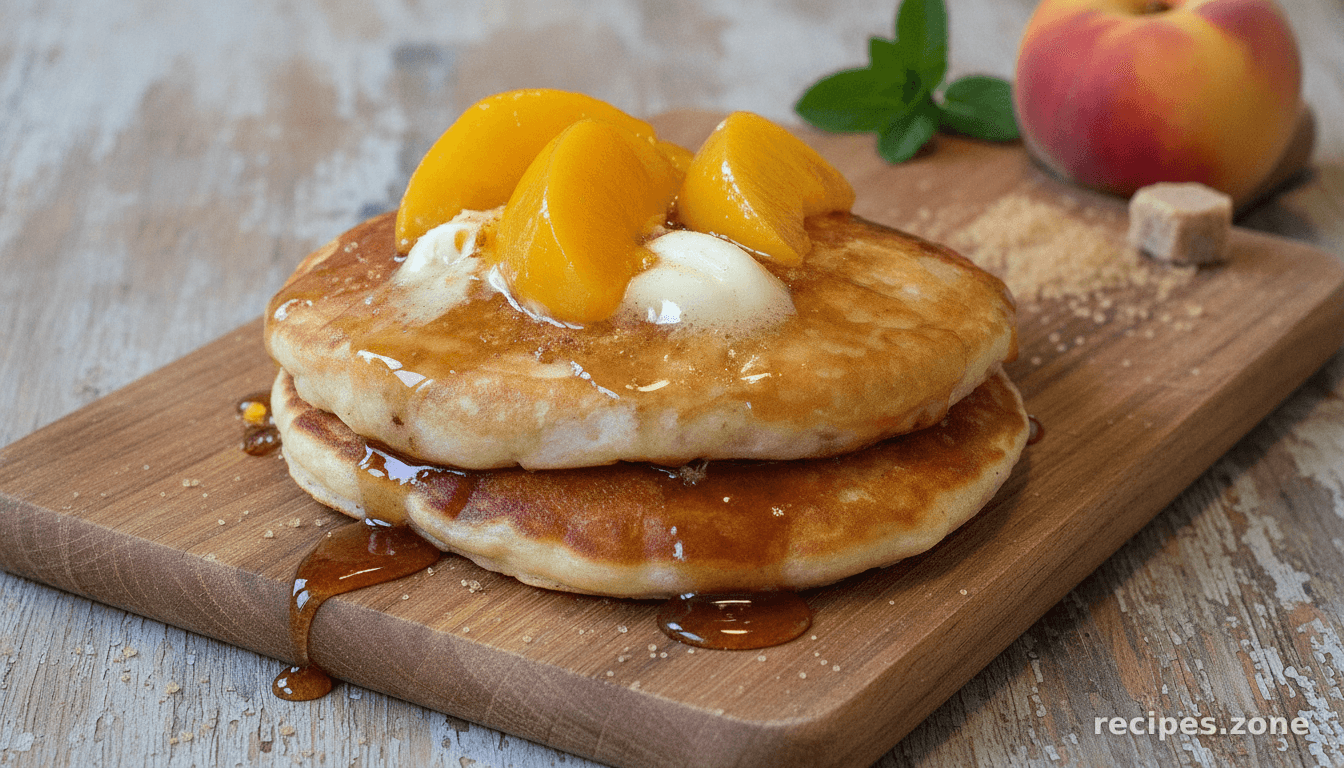 Peach & Brown Sugar Pancakes