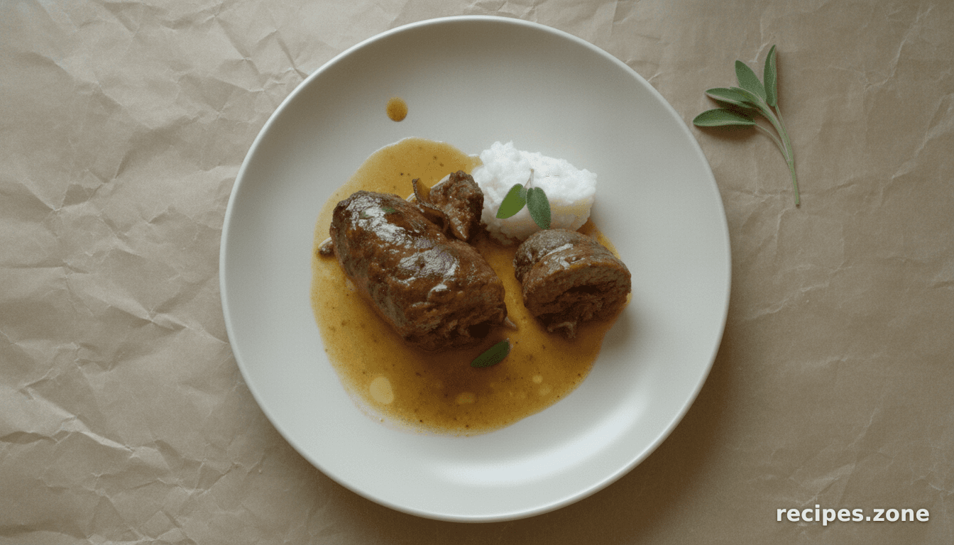 Meat rolls with prosciutto and sage