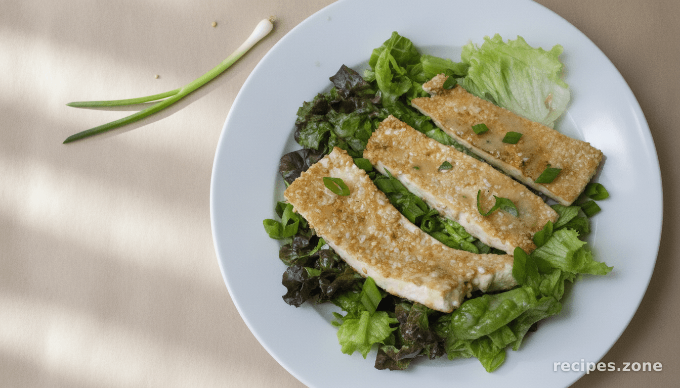 Sesame Seared Tofu With Jalapeno Miso Dressing
