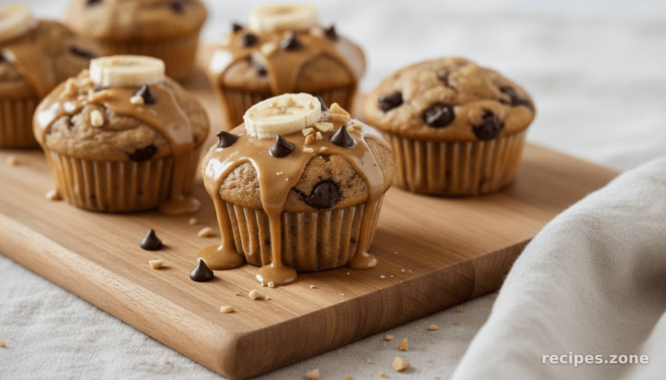 Pb, Banana, Chocolate Chip Muffins