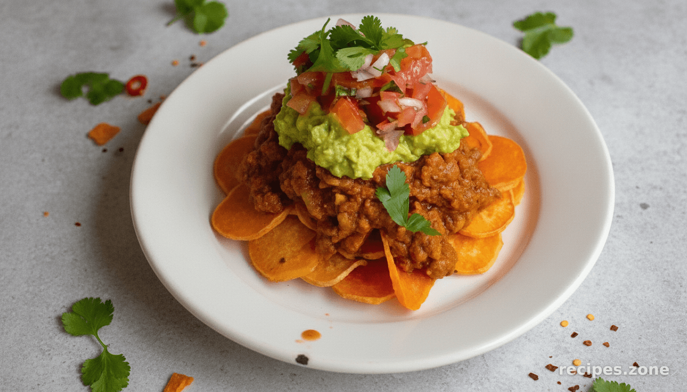 Loaded Paleo Nachos With Fresh Salsa & Guacamole