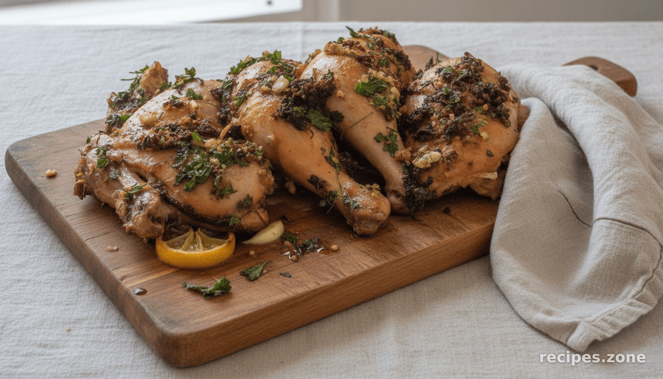 Baked Chicken With Lemon & Garlic