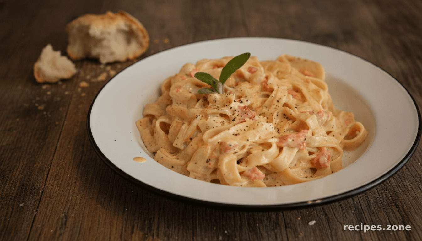 Smoked Salmon Fettuccine