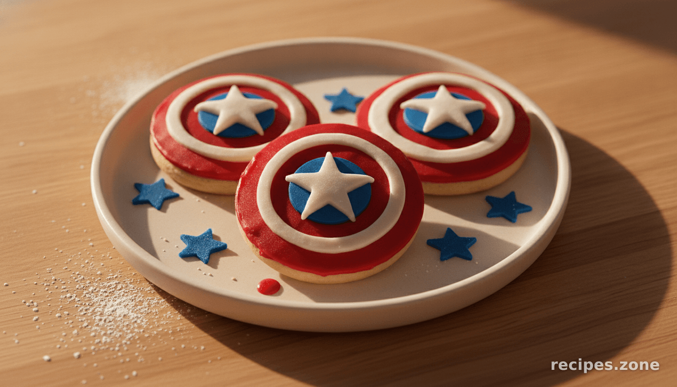 Captain America Shield Cookies