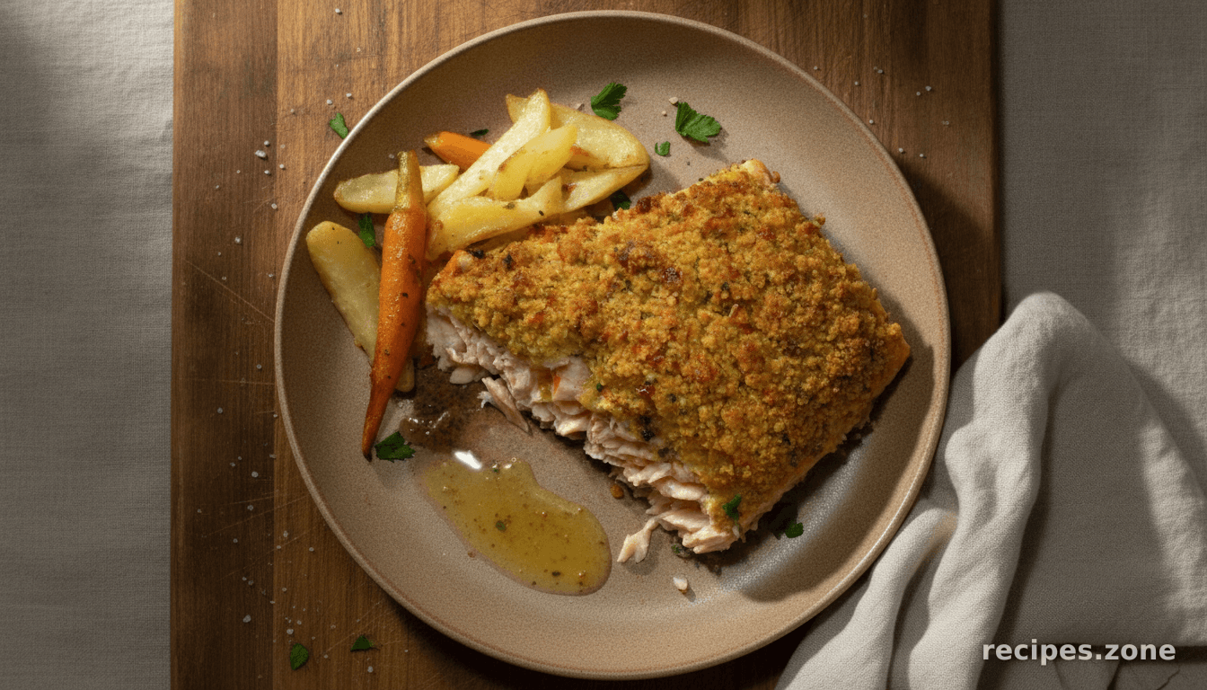 Crispy Panko and Herb Crusted Salmon