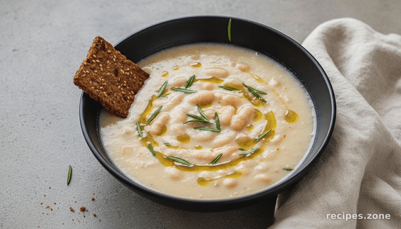 Tuscan White Bean Soup with Olive Oil and Rosemary