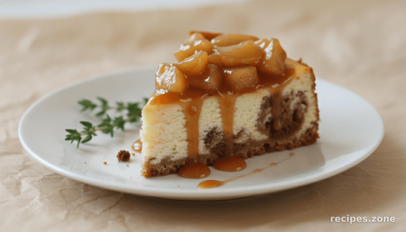 Caramel Apple-Brownie Cheesecake