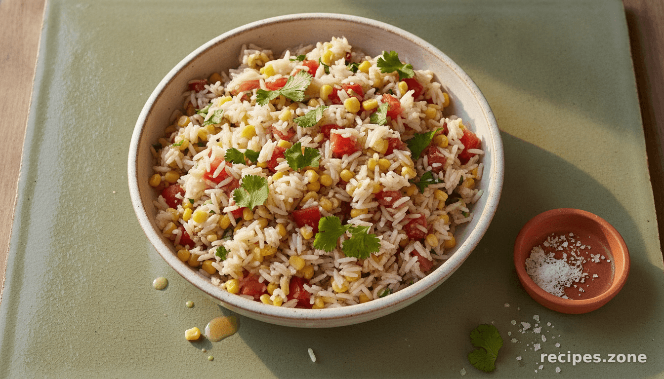 Fiesta Rice Salad with Honey Lime Dressing