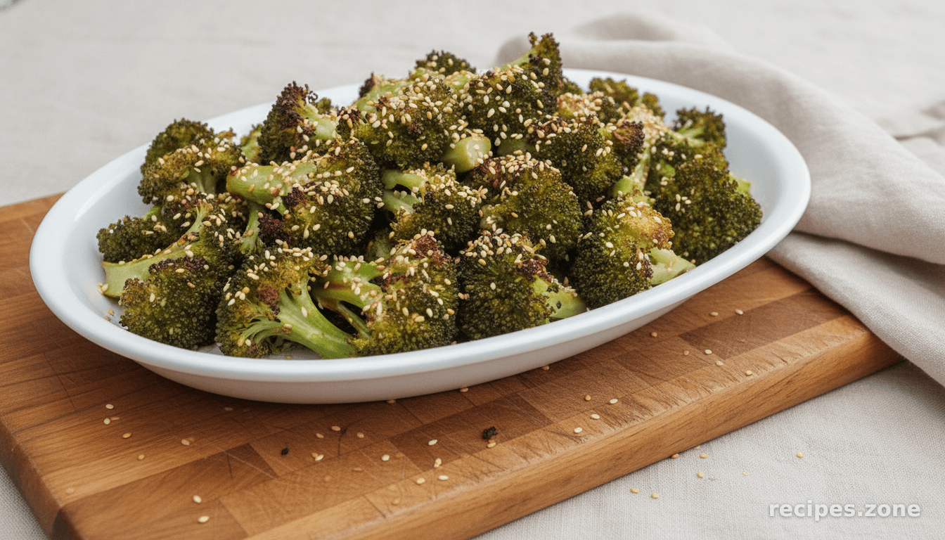 Simple Sesame Roasted Broccoli + Cookbook