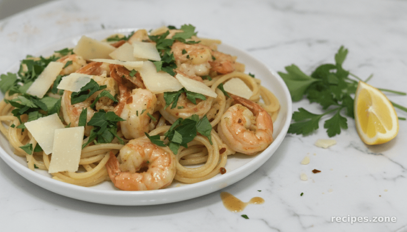 Snappy Shrimp, Spicy Hot Pepper Flakes, and Garlic Breath