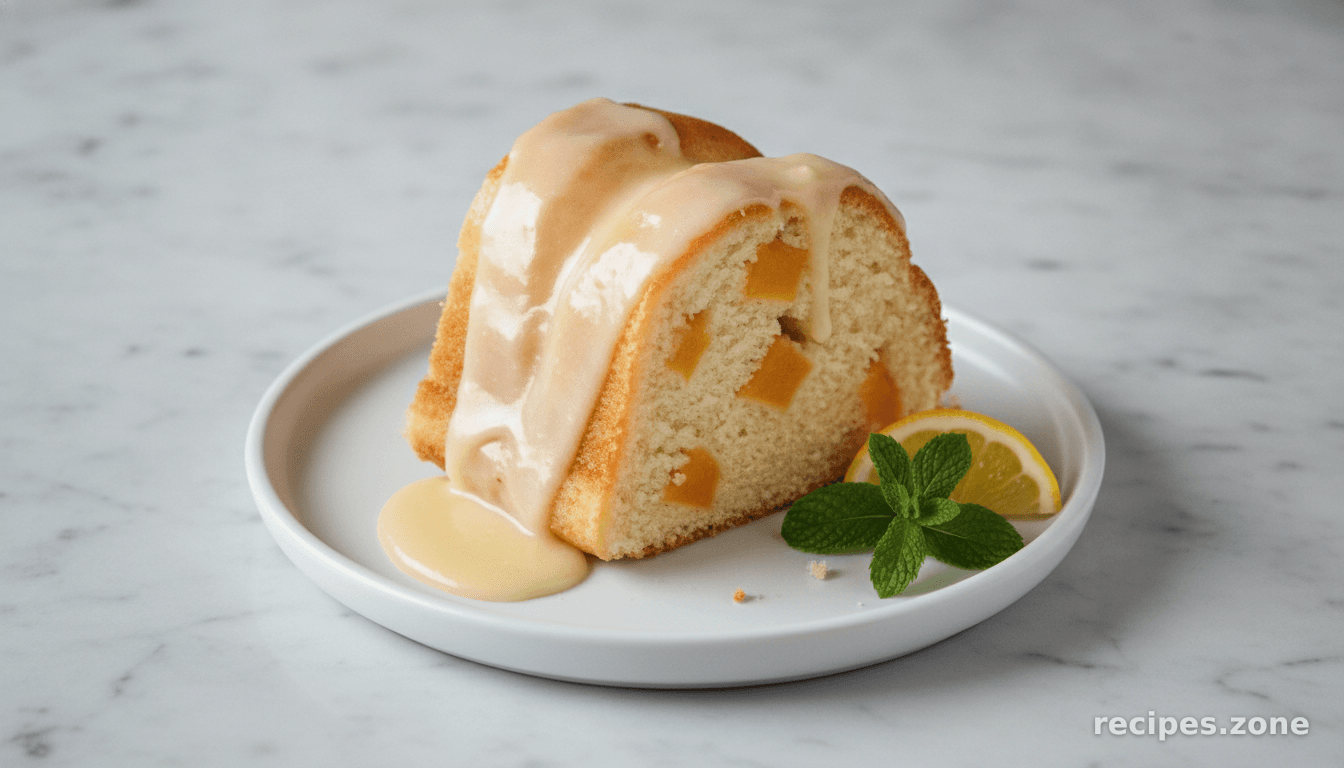Peaches and Cream Pound Cake