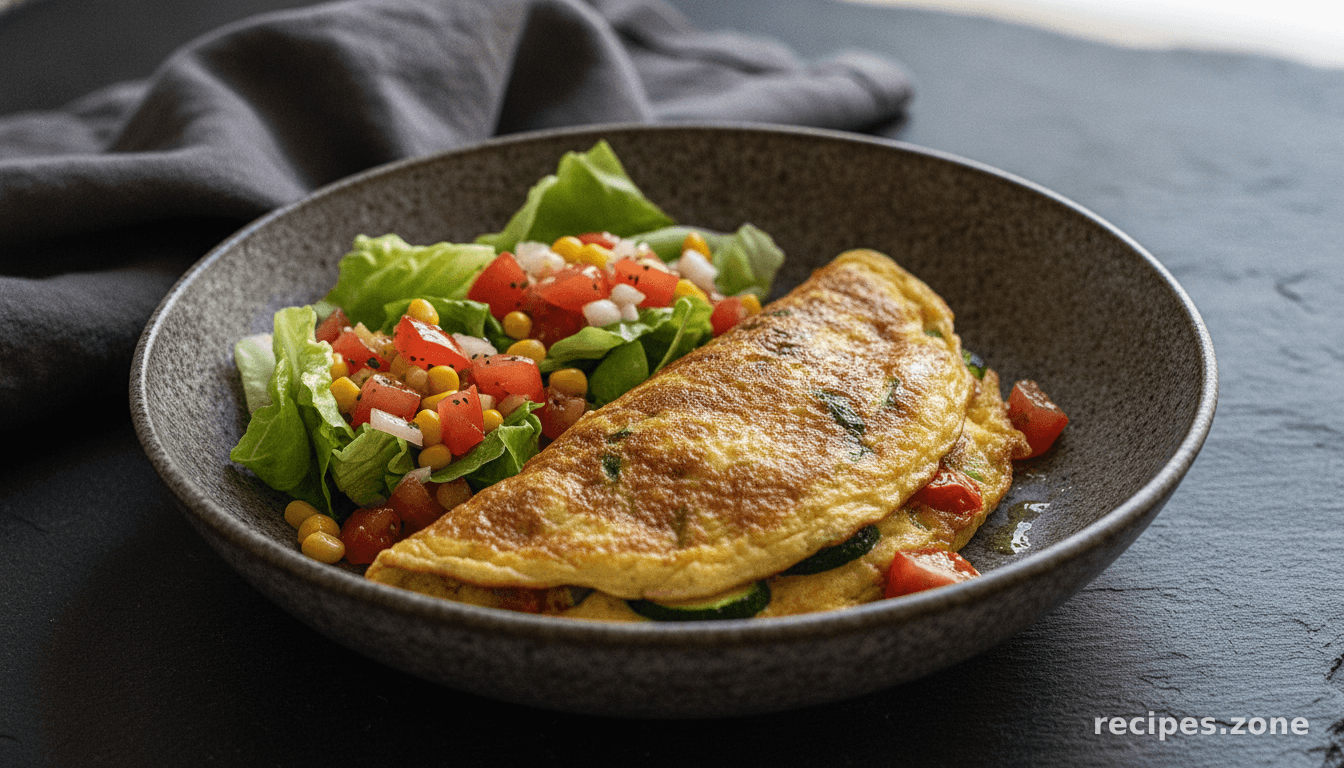 Zucchini Chicken Omelette