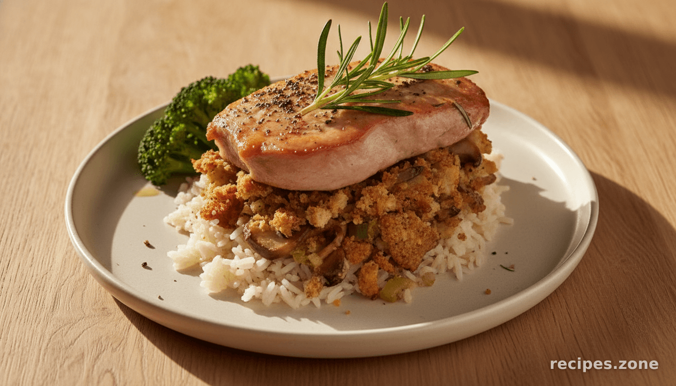Baked Stuffed Pork Chops