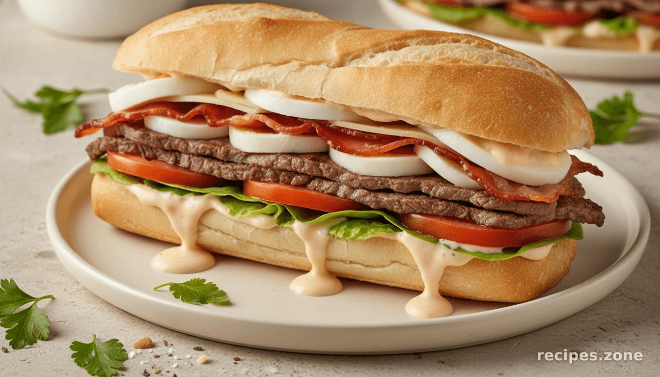 Chivito sandwich