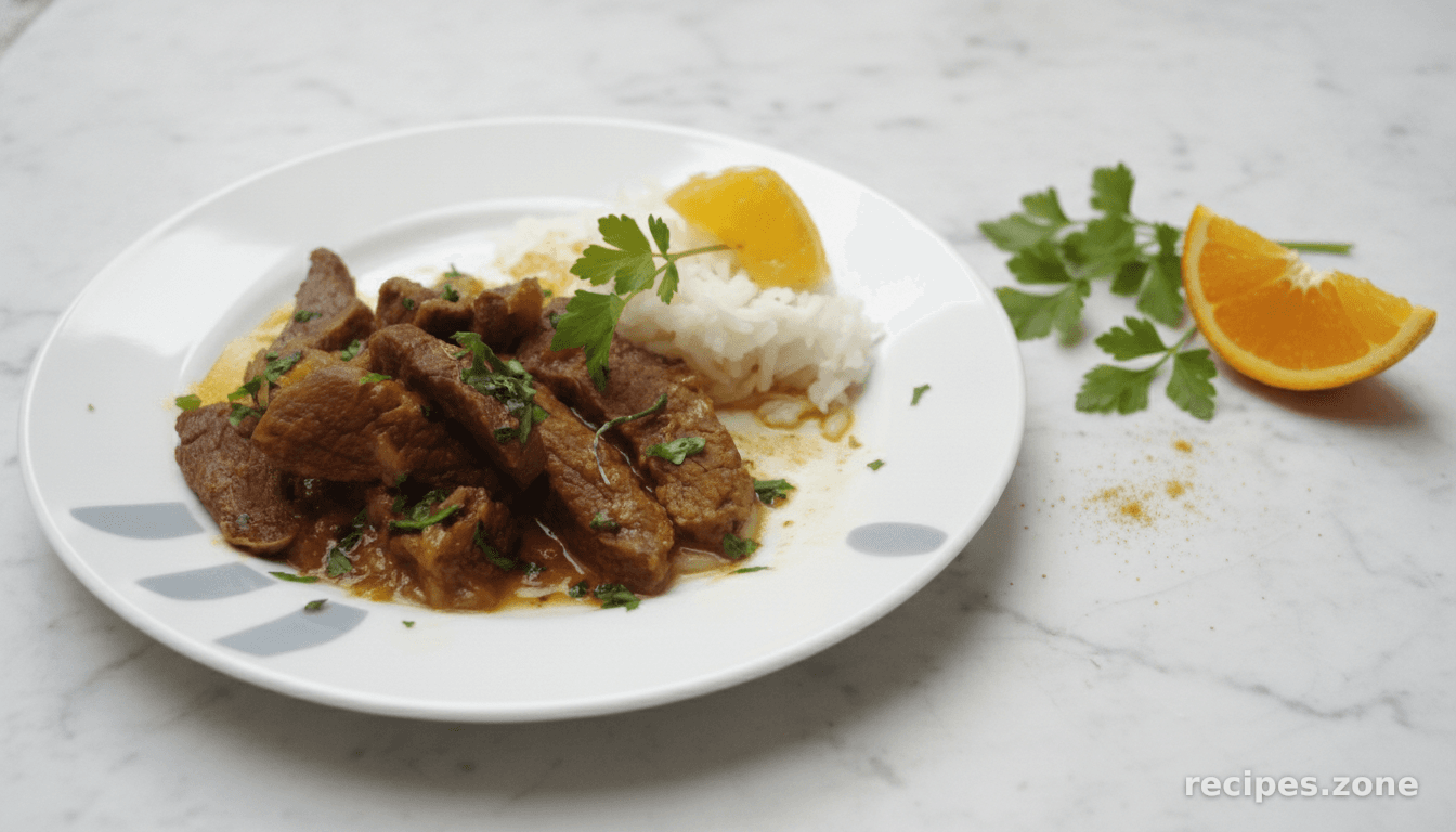 Beef With Oranges and Spices