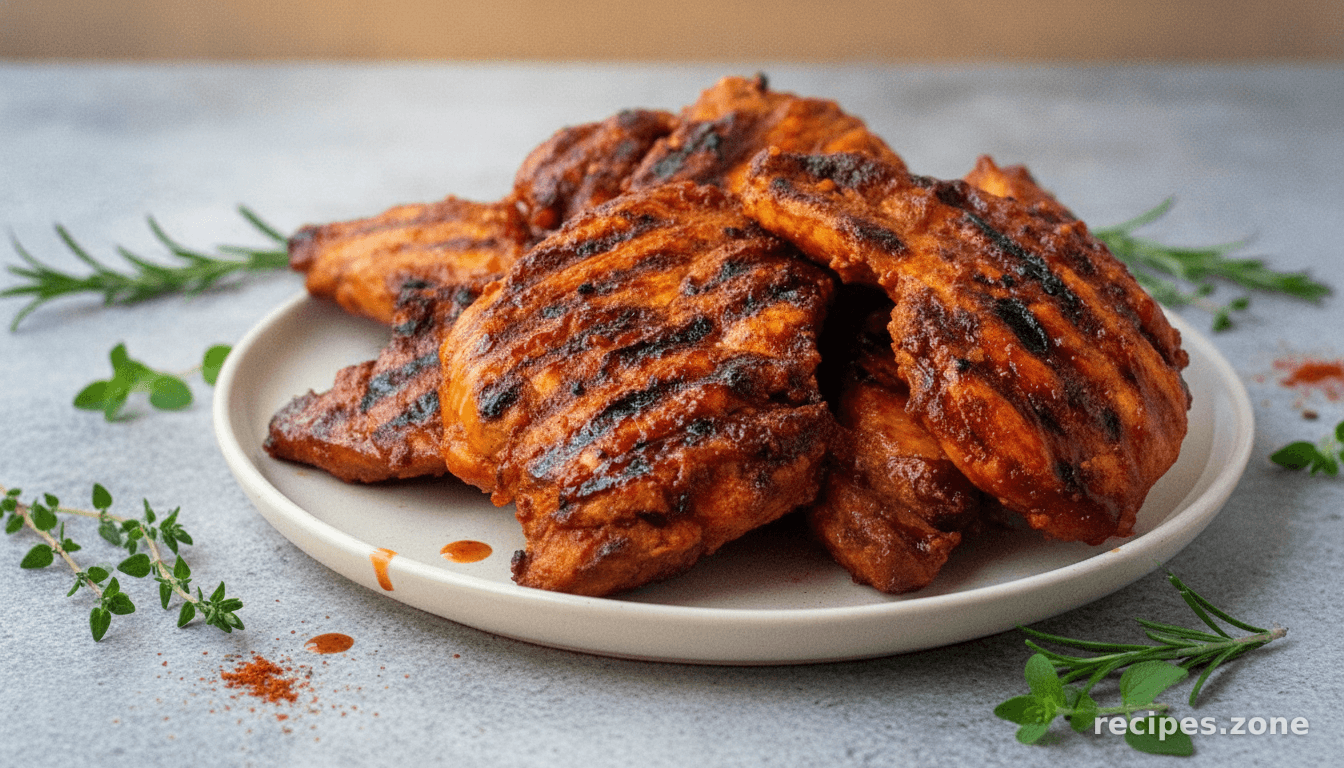 Spiced smoky barbecued chicken