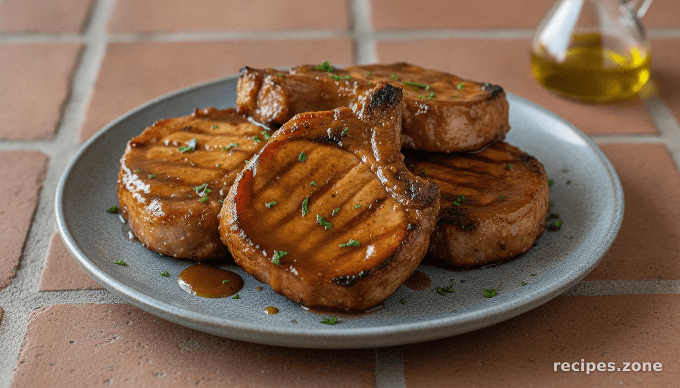 Sweet Mustard BBQ Pork Chops