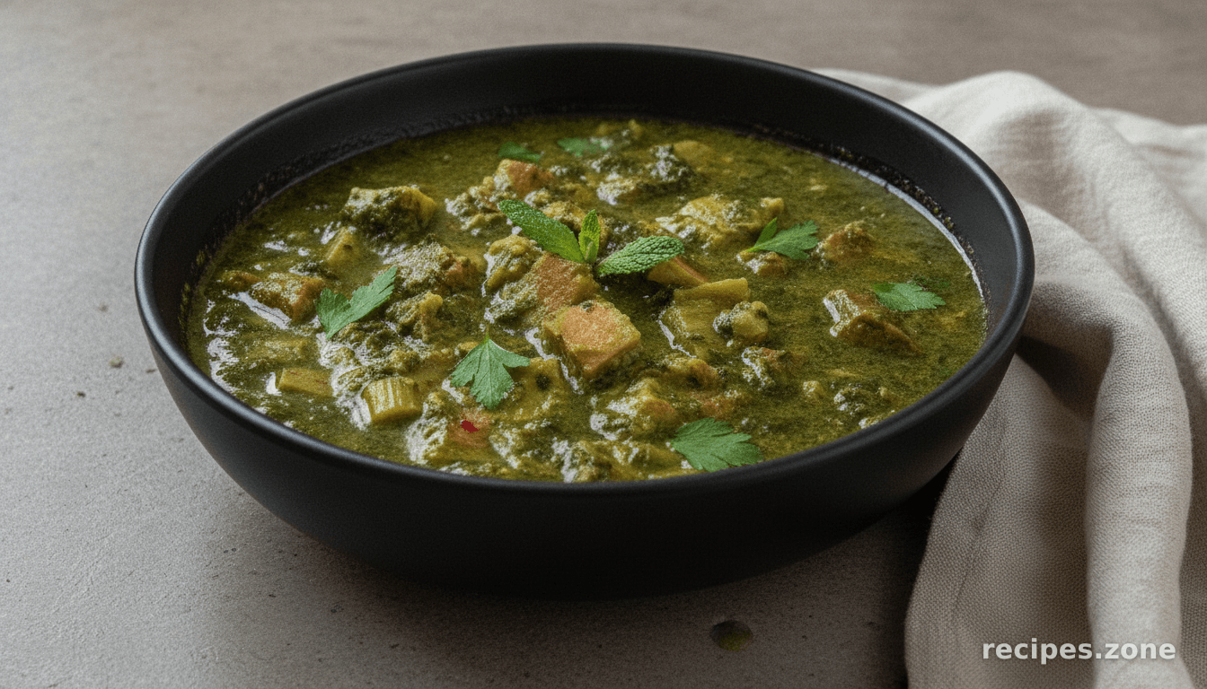 Persian Rhubarb Stew (Khoresh Rivas)