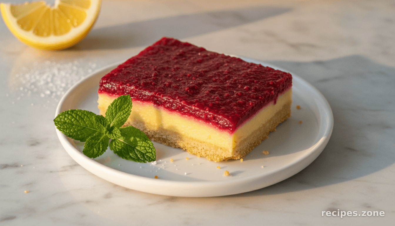 Gluten Free Dairy Free Lemon Raspberry Bars