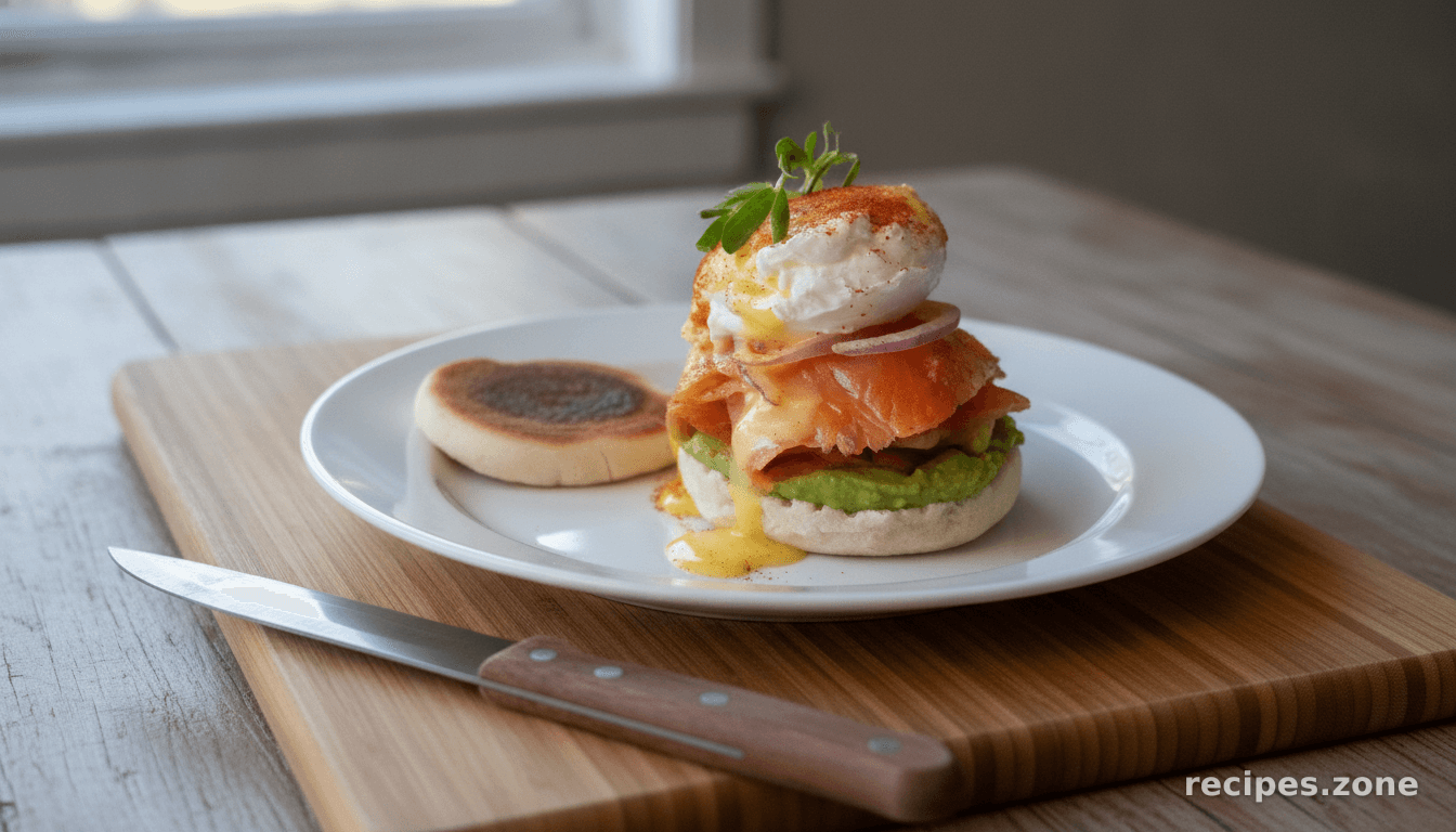 Salmon Eggs Eggs Benedict