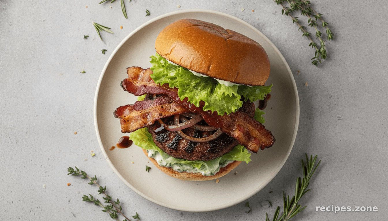 Lamb and Bacon Burgers