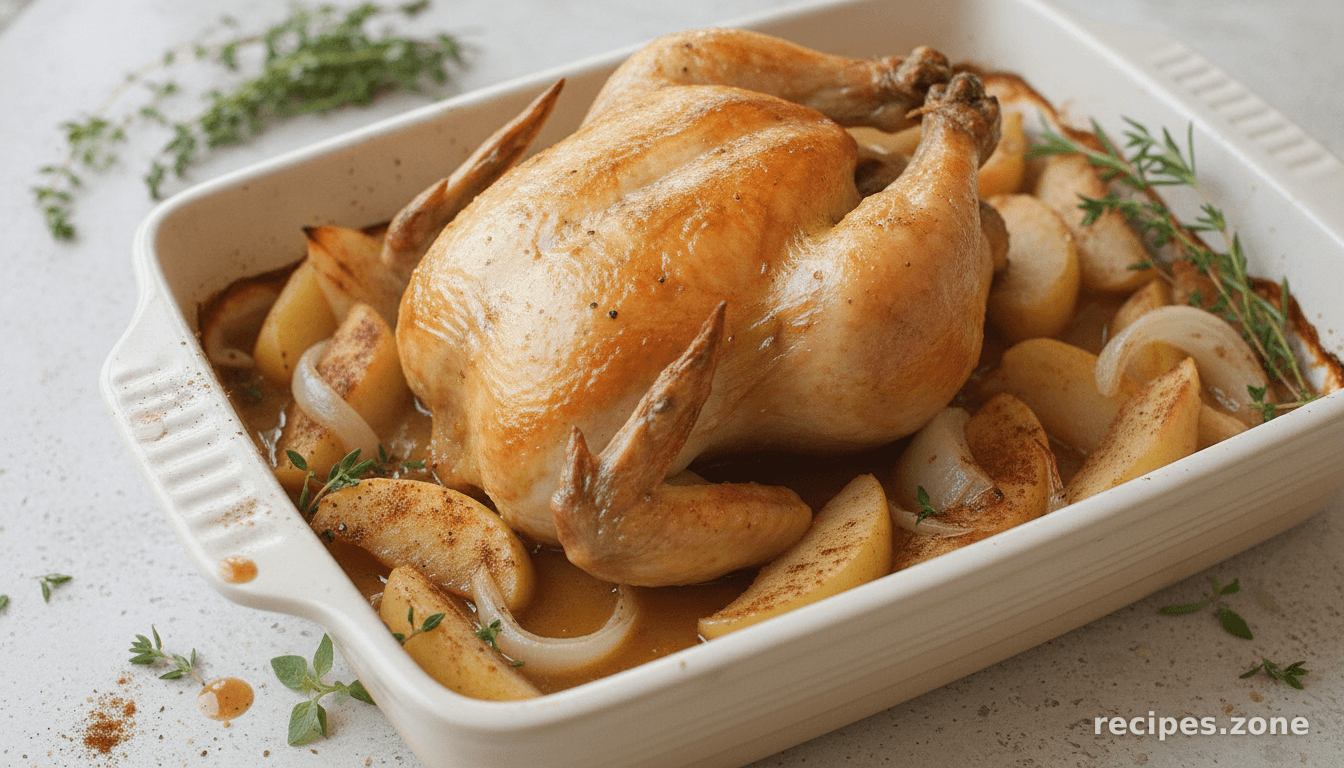 Baked Chicken with Cinnamon Apples