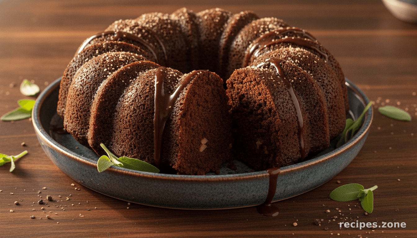 Bittersweet Chocolate-Walnut Bundt Cake