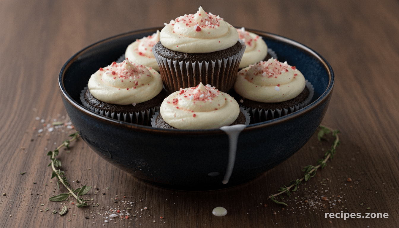 Peppermint Hot Chocolate Cupcakes