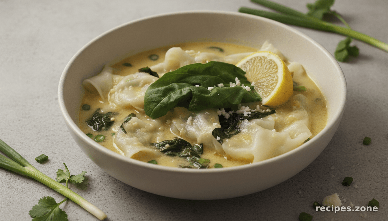 Corn, Scallion and Cotija Dumplings in a Coconut Corn Broth